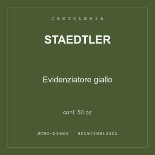 Staedtler Evidenziatore giallo — conf. 25 pz