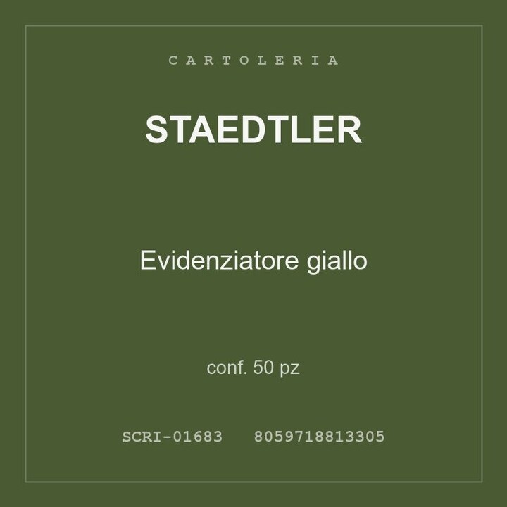 Staedtler Evidenziatore giallo — conf. 25 pz