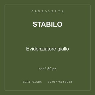 Stabilo Evidenziatore giallo — conf. 50 pz