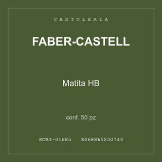 Faber-Castell Matita HB — conf. 50 pz