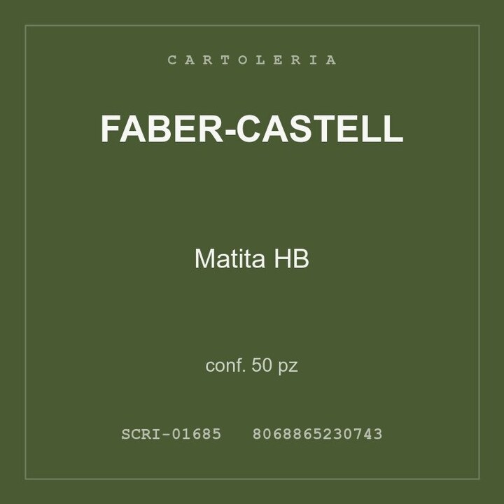 Faber-Castell Matita HB — conf. 50 pz