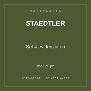Staedtler Set 4 evidenziatori — conf. 50 pz