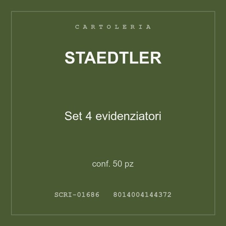 Staedtler Set 4 evidenziatori — conf. 50 pz