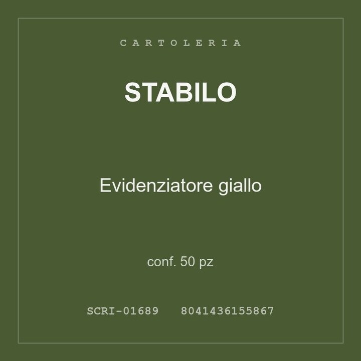 Stabilo Evidenziatore giallo — conf. 25 pz
