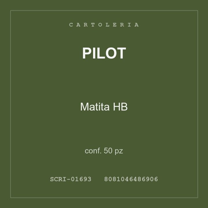 Pilot Matita HB — conf. 50 pz