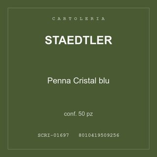 Staedtler Penna Cristal blu — conf. 50 pz