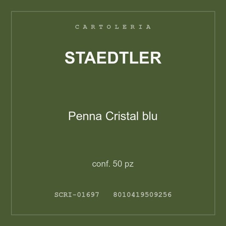 Staedtler Penna Cristal blu — conf. 50 pz