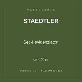 Staedtler Set 4 evidenziatori — conf. 25 pz