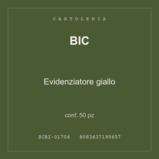 BIC Evidenziatore giallo — conf. 50 pz