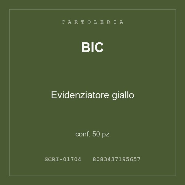 BIC Evidenziatore giallo — conf. 50 pz