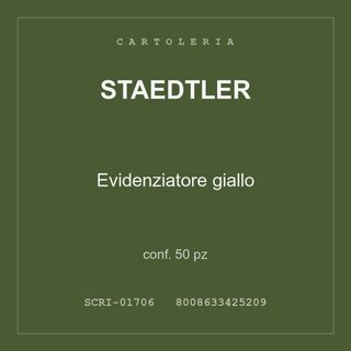 Staedtler Evidenziatore giallo — conf. 100 pz
