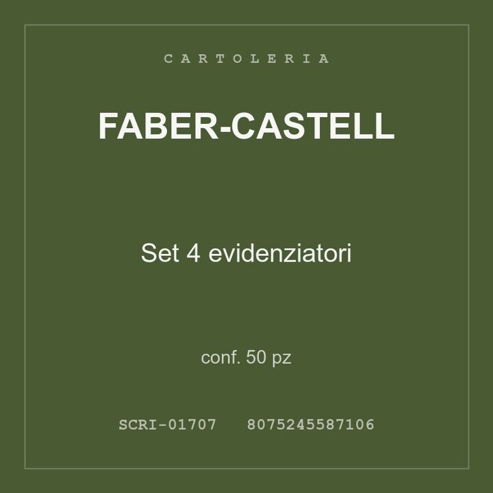 Faber-Castell Set 4 evidenziatori — conf. 50 pz