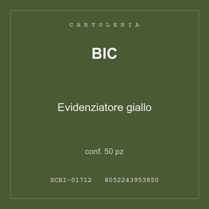 BIC Evidenziatore giallo — conf. 25 pz