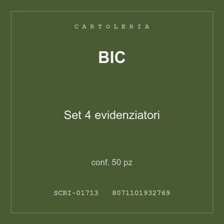 BIC Set 4 evidenziatori — conf. 50 pz