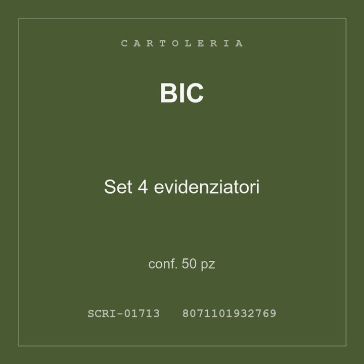 BIC Set 4 evidenziatori — conf. 50 pz