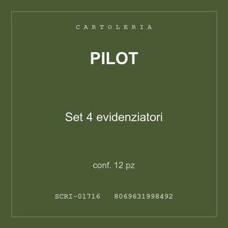 Pilot Set 4 evidenziatori — conf. 12 pz