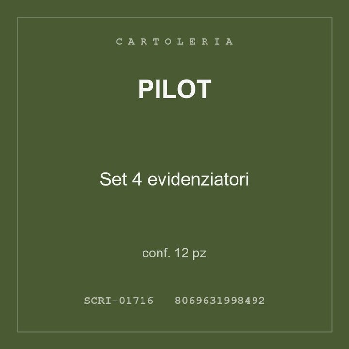 Pilot Set 4 evidenziatori — conf. 12 pz