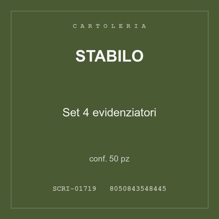 Stabilo Set 4 evidenziatori — conf. 25 pz