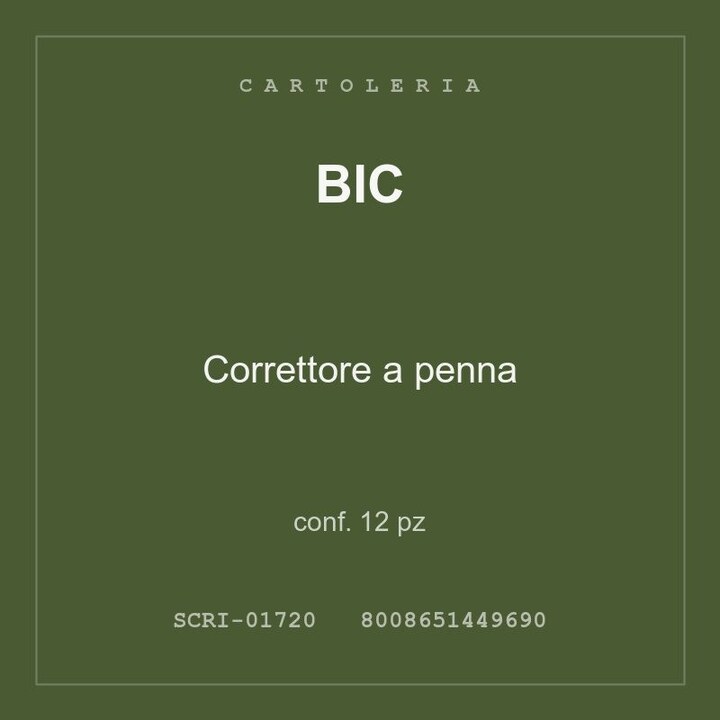 BIC Correttore a penna — conf. 12 pz