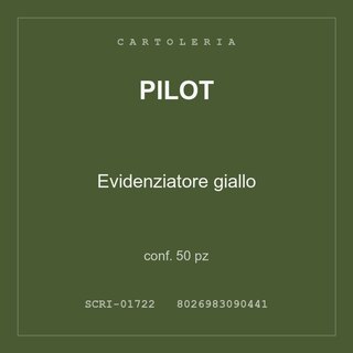 Pilot Evidenziatore giallo — conf. 50 pz