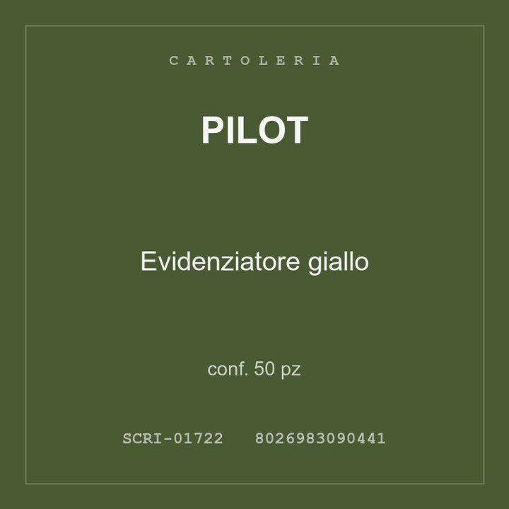 Pilot Evidenziatore giallo — conf. 50 pz