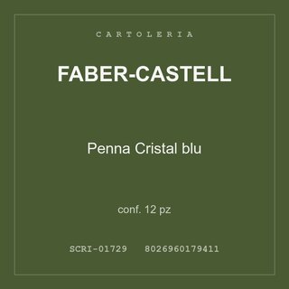 Faber-Castell Penna Cristal blu — conf. 35 pz