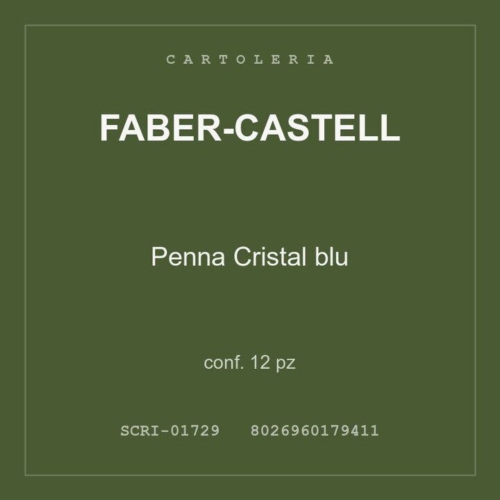 Faber-Castell Penna Cristal blu — conf. 35 pz