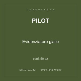 Pilot Evidenziatore giallo — conf. 25 pz