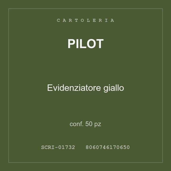 Pilot Evidenziatore giallo — conf. 25 pz