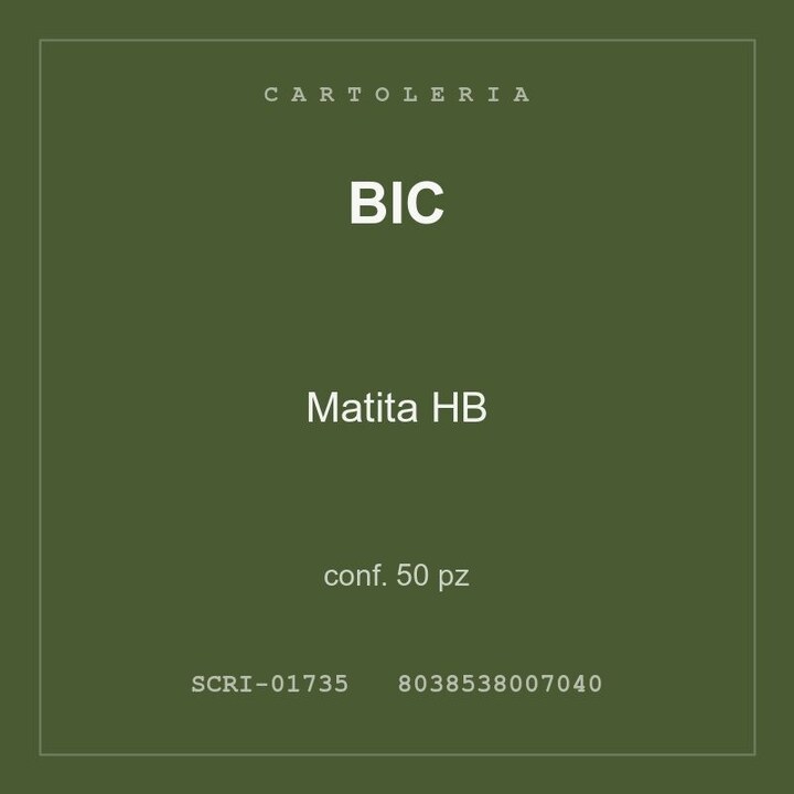 BIC Matita HB — conf. 50 pz