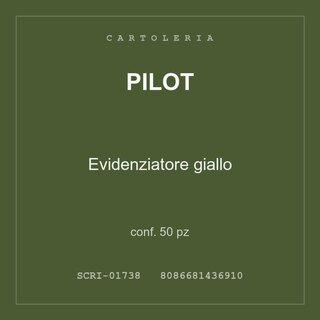 Pilot Evidenziatore giallo — conf. 100 pz