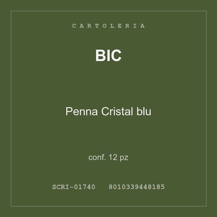 BIC Penna Cristal blu — conf. 6 pz