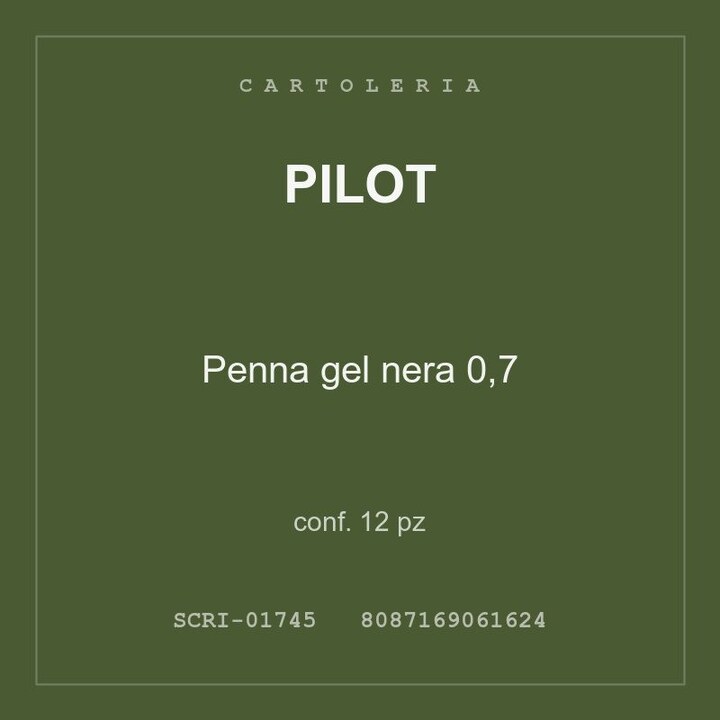 Pilot Penna gel nera 0,7 — conf. 12 pz