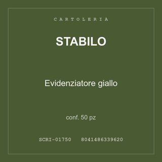 Stabilo Evidenziatore giallo — conf. 200 pz