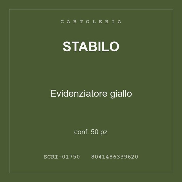 Stabilo Evidenziatore giallo — conf. 200 pz