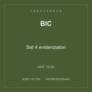 BIC Set 4 evidenziatori — conf. 12 pz