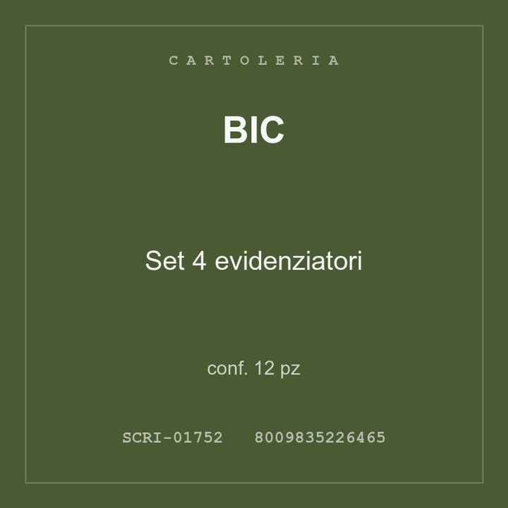 BIC Set 4 evidenziatori — conf. 12 pz