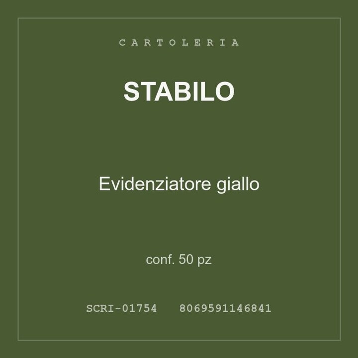 Stabilo Evidenziatore giallo — conf. 300 pz