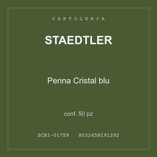 Staedtler Penna Cristal blu — conf. 25 pz