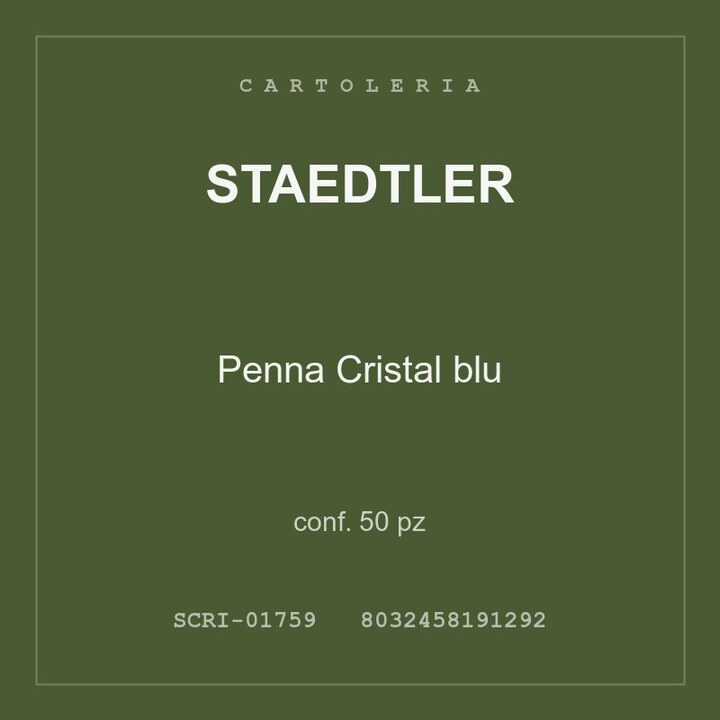 Staedtler Penna Cristal blu — conf. 25 pz