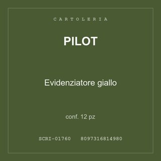 Pilot Evidenziatore giallo — conf. 6 pz