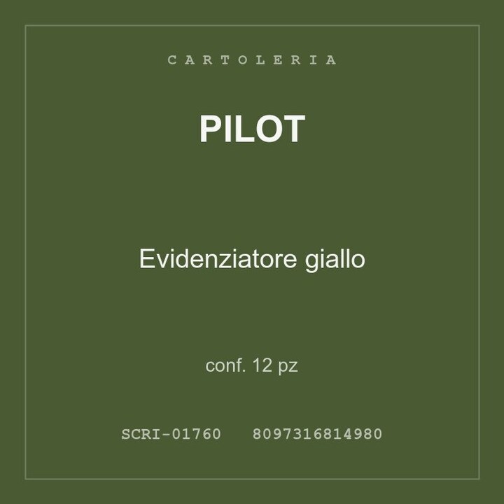 Pilot Evidenziatore giallo — conf. 6 pz
