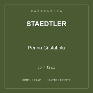 Staedtler Penna Cristal blu — conf. 12 pz