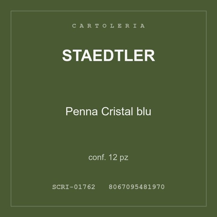Staedtler Penna Cristal blu — conf. 12 pz