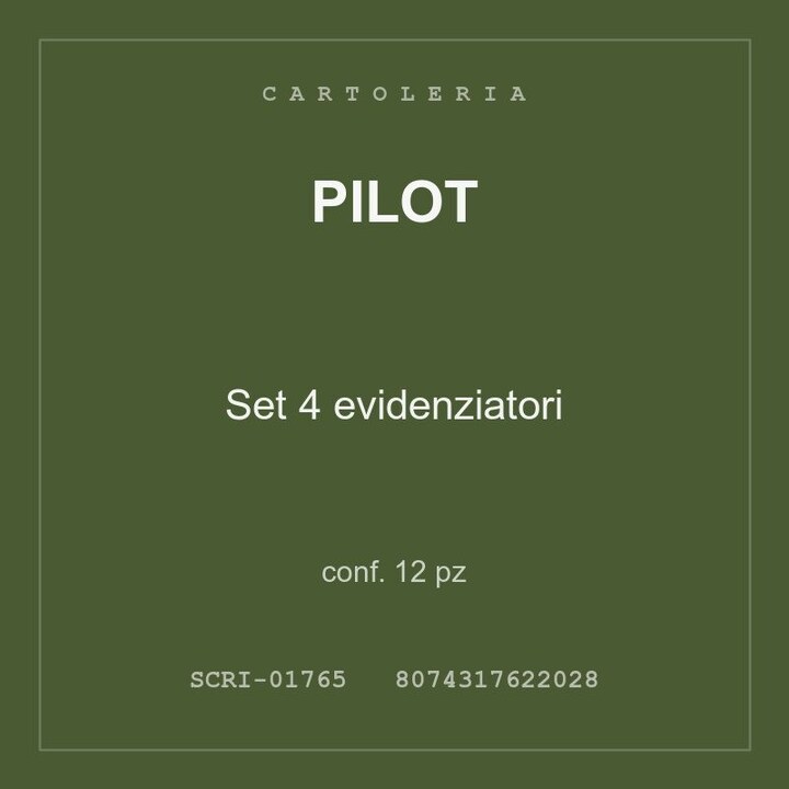 Pilot Set 4 evidenziatori — conf. 6 pz