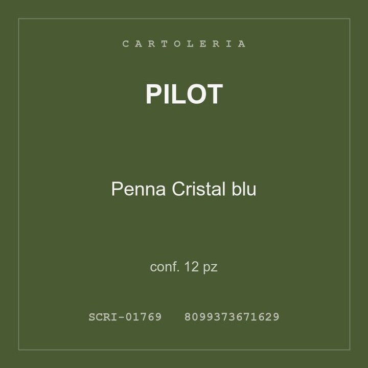 Pilot Penna Cristal blu — conf. 6 pz