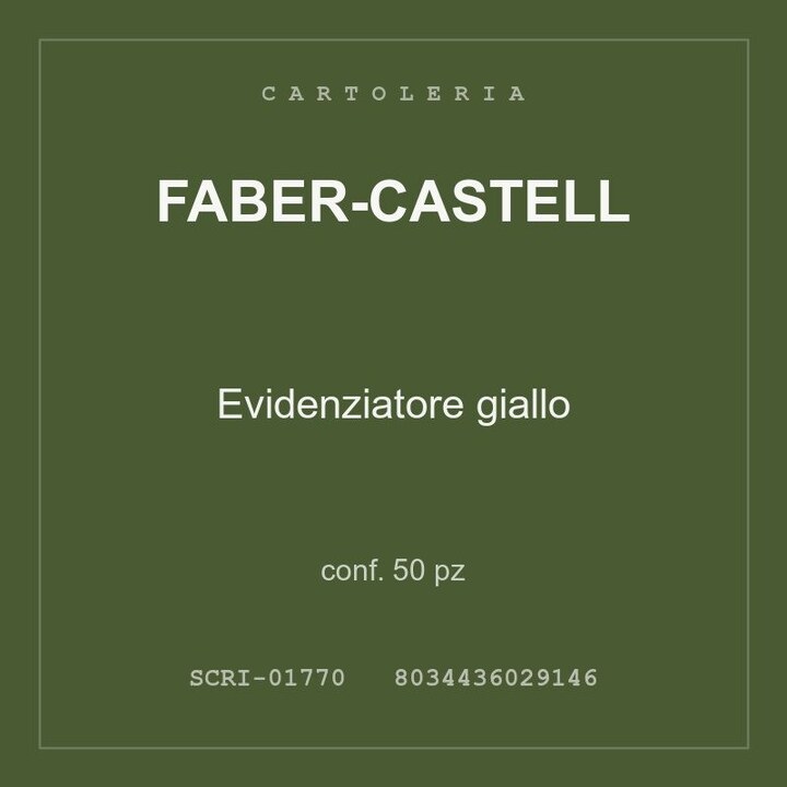 Faber-Castell Evidenziatore giallo — conf. 100 pz