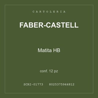 Faber-Castell Matita HB — conf. 3 pz