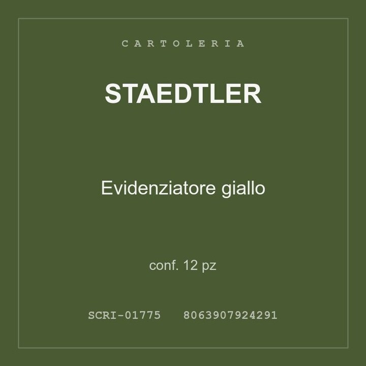 Staedtler Evidenziatore giallo — conf. 6 pz