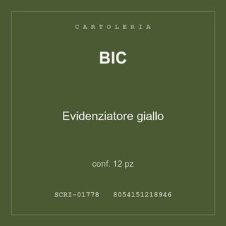 BIC Evidenziatore giallo — conf. 12 pz